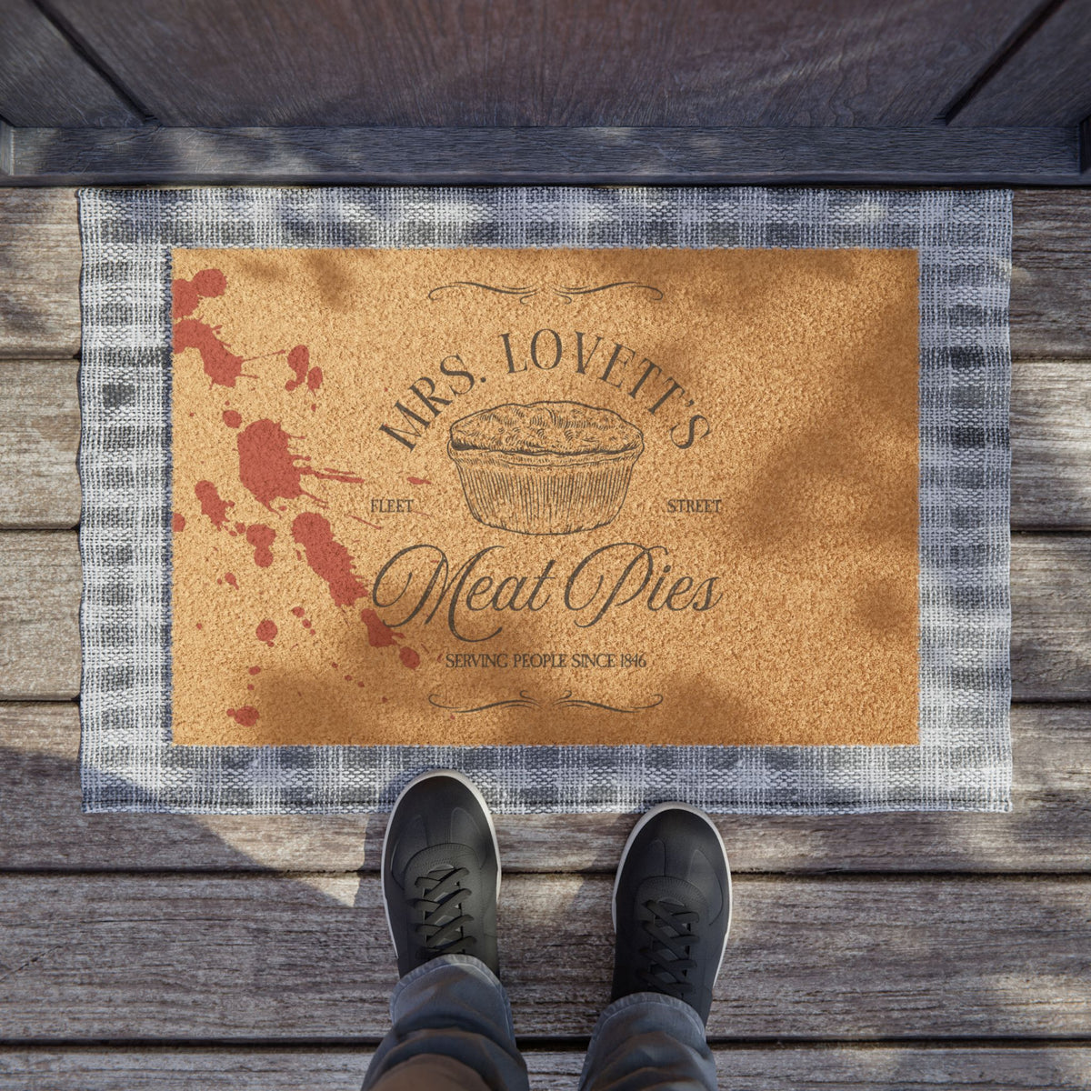 Sweeney Todd Inspired Mrs. Lovett’s Meat Pies Vintage Baker’s Welcome Mat