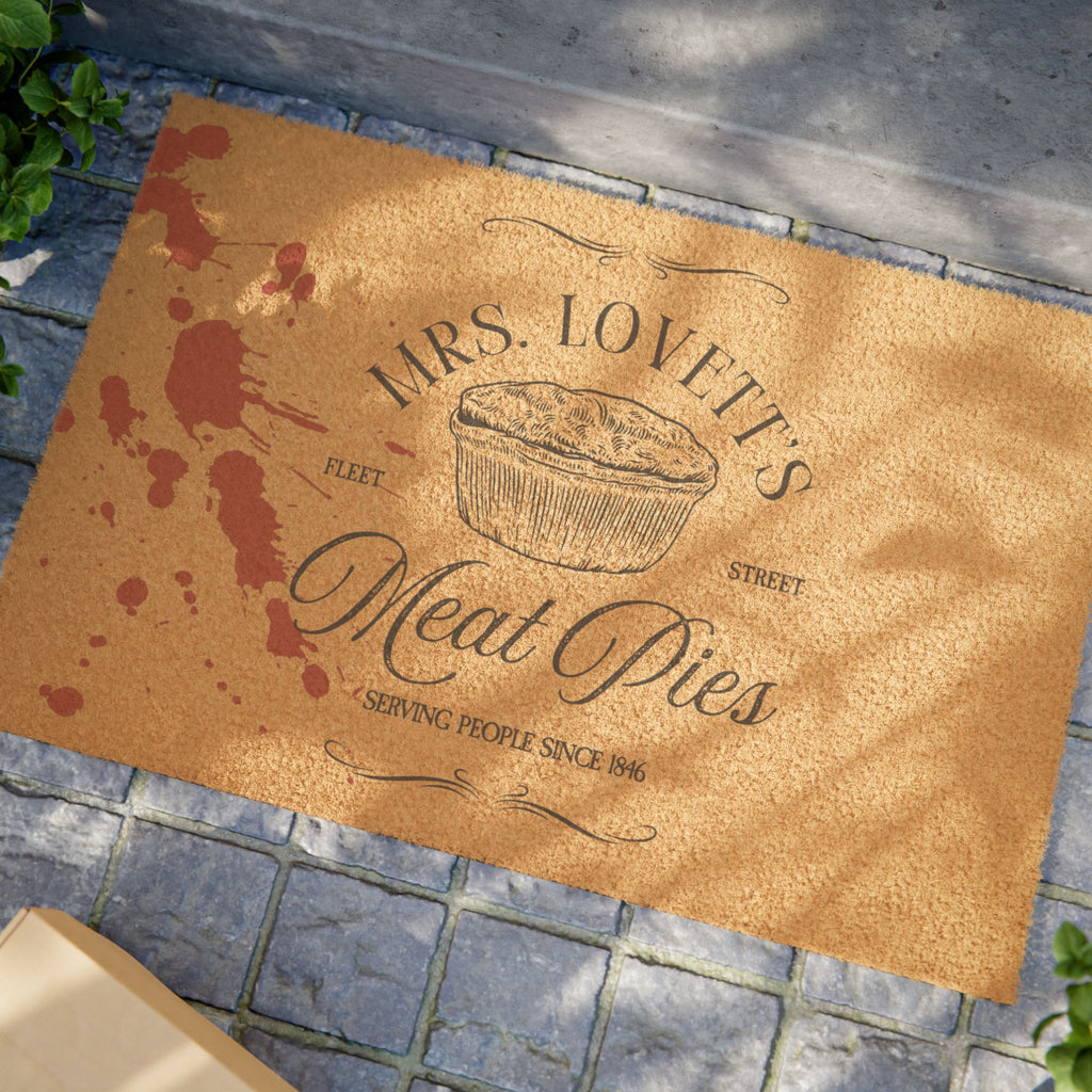 Sweeney Todd Inspired Mrs. Lovett’s Meat Pies Vintage Baker’s Welcome Mat